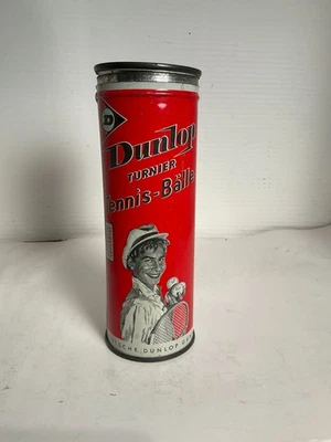 Vintage Dunlop Turnier Tennis Ball Tin Can opened, made in Germany - Image 1 of 4
