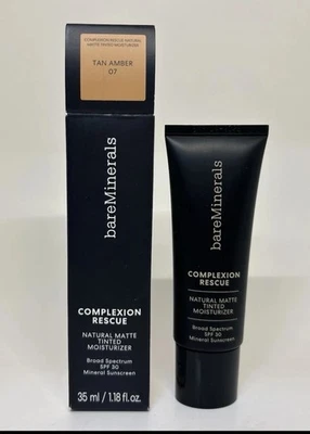 bareMinerals Complexion Rescue Natural Matte Tinted Moisturizer ~ TAN AMBER 07 - Image 1 of 4