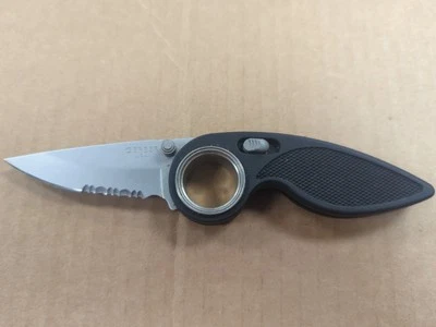 Gerber USA. Chameleon Pocket Knife  Bolt Action Combo Edge Blade W/Sheath  - Image 1 of 4