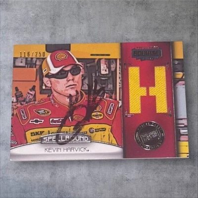 Kevin Harvick PRESS PASS ECLIPSE SPELLBOUND RACE USED UNI signed card #116/250 - Image 1 of 2