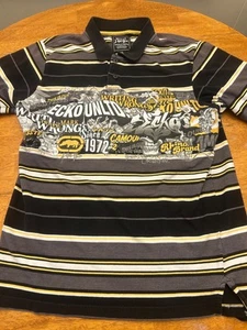 Camisa polo vintage ECKO UNLTD para hombre XL escritura todos los errores estampado - Imagen 1 de 6
