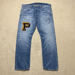 Polo Ralph Lauren Sullivan Slim Jeans Men's 36x30 Blue Denim Embroidered - Picture 1 of 21