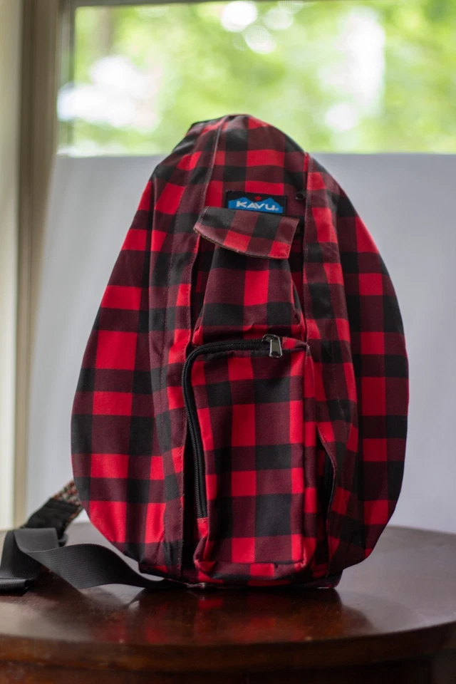 Kavu слинга сумка Buffalo клетку красный черный рюкзак веревки сумка туризм - Изображение 1 из 3