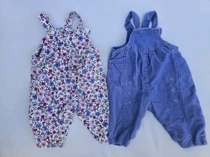 Vintage 90er Cord Overall Blumenmuster 12 Monate Kleinkind Junge Mädchen bunt Mine Alone - Bild 1 von 5