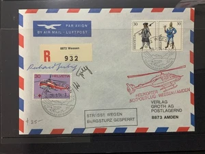 FLIGHT COVER: SWITZERLAND HELICOPTER COVER 1974 SIGNED - Picture 1 of 1