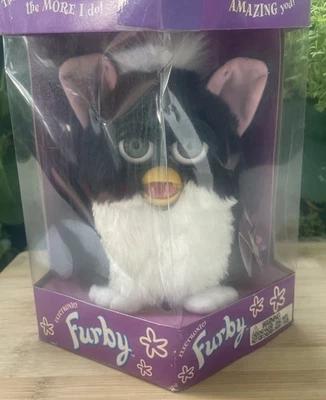 FURBY 1998 1st GENERATION NEW ORIGINAL 70-800 BLACK WHITE TIGER BRAND RARE - Image 1 of 4