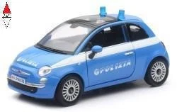NEW RAY 1/24 FIAT 500 - POLIZIA - Immagine 1 di 4