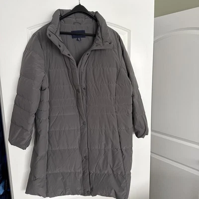 Lands End  Womens 2X Plus Hooded Parka Jacket Winter Outdoor  Dark Gray - Image 1 of 4