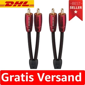 1m Cinch Stecker Kabel mit Goldanschlüssen - Audioquest Golden Gate - Bild 1 von 7