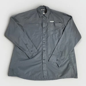 Simms Shirt Mens Large Vented Fishing Outdoor Hiking Gray Long Sleeve - Picture 1 of 6