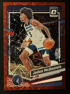 Óptica Panini Donruss 2023-24 - Jaden McDaniels #118 velocidad roja /299 - Imagen 1 de 2