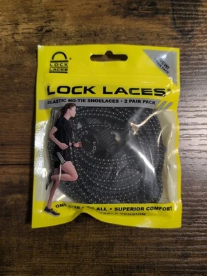 Par de cordones elásticos ajustables sin ataduras de 48 pulgadas - negros Foto 1 de 2