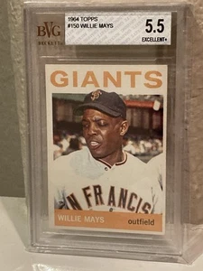 1964 Topps #150 Willie Mays Giants BVG 5.5 - Picture 1 of 2