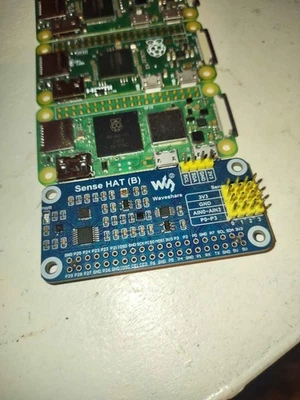 4x Raspberry Pi Zero - 2x V1.1, 1x V1.3, 1x 2W + Sense HAT ADC/Sensor Shield  - Image 1 of 4