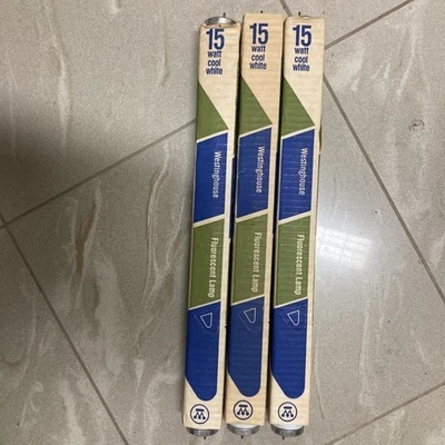 NEW 3 PCS  PHILIPS F15T12/CW WESTINGHOUSE FLOURESCENT LAMP 15W, 18 IN. BULB - Image 1 of 3