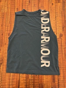 Camiseta Under Armour HeatGear sin mangas Los Fit azul talla pequeña - Imagen 1 de 9