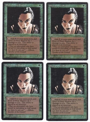Elves of Deep Shadow x4 -The Dark -MTG HP/MP  -FREE SHIPPING! - Image 1 of 2