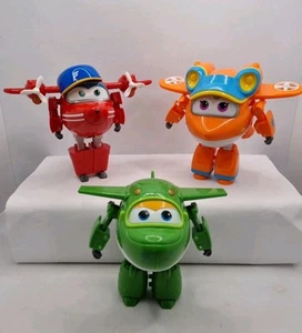 Super Wings Transform-A-Bots Plane Bundle x3 Flip Sunny Mira 5" Rare VGC - Picture 1 of 23
