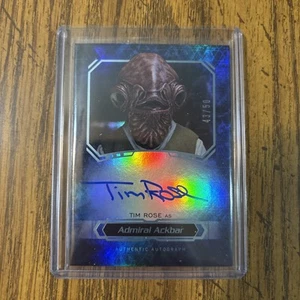 Admiral Ackbar Auto Tim Rose /50 Topps Star Wars Masterwork - Picture 1 of 2