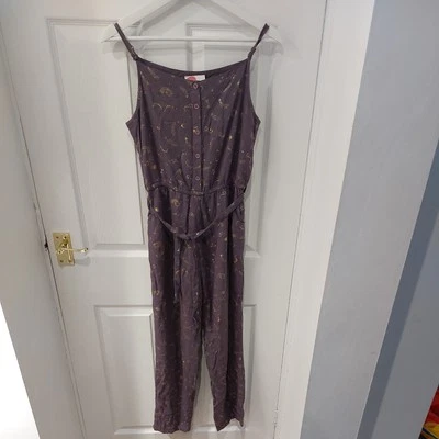  Boden stars space Jumpsuit age 15-16 yrs Purple Gold Star Planets Viscose - Image 1 of 4