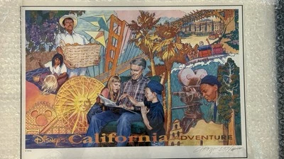 DISNEYLAND CALIFORNIA ADVENTURE Lithograph signed Charles Boyer 237/4000 FRAMED - Image 1 of 4