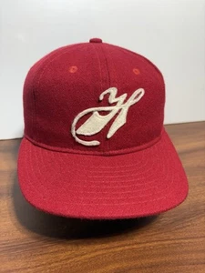 Ebbets Field Flannels Cursive H Leather Strap Hat Baseball Cap Made USA - Picture 1 of 7