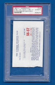 1963 Aug 4 -NY Yankees Stadium Club Stub Mantle HR #416 B Robinson HR #61 PSA-A - Picture 1 of 2