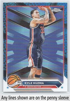 Kyle Kuzma 2023-24 Topps Chrome Blue Basketball Refractors Washington Wizards - Image 1 of 2