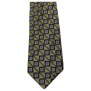 NWT Robert Talbott Best in Class Tie Silk Green Square Medallions Hand Sewn USA - Picture 1 of 7