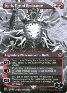 MTG Borderless Phyrexia: All Will Be One ONE Koth, Fire of Resistance MINT - Picture 1 of 1