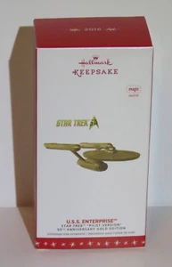 2016 Hallmark Star Trek 50th Pilot Gold USS Enterprise Keepsake Ornament NIB NEW - Picture 1 of 7