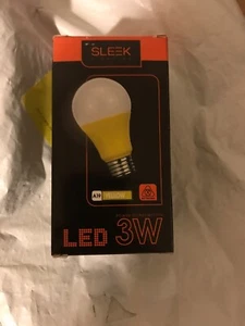 Sleeklighting LED A19 Yellow Light Bulb, 120 Volt - 3-Watt Energy Saving -... - Picture 1 of 3