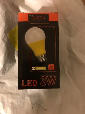 Sleeklighting LED A19 Yellow Light Bulb, 120 Volt - 3-Watt Energy Saving -... - Image 1 of 3