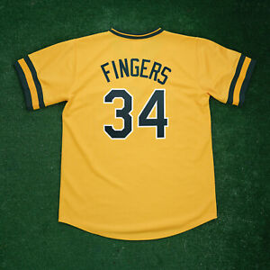 Rollie Fingers Oakland Athletics Gold Authentic Cooperstown Men's Jersey 