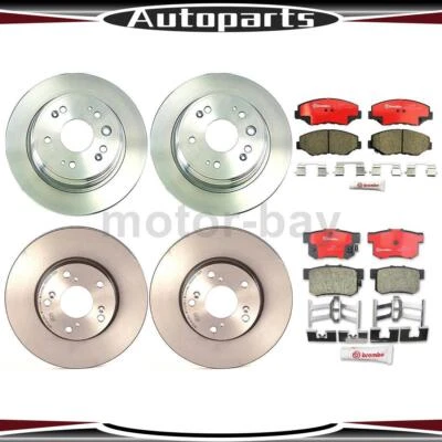 Pastillas de freno delanteras traseras y rotores para Honda CR-V 2004 2003 2002 Brembo Foto 1 de 4