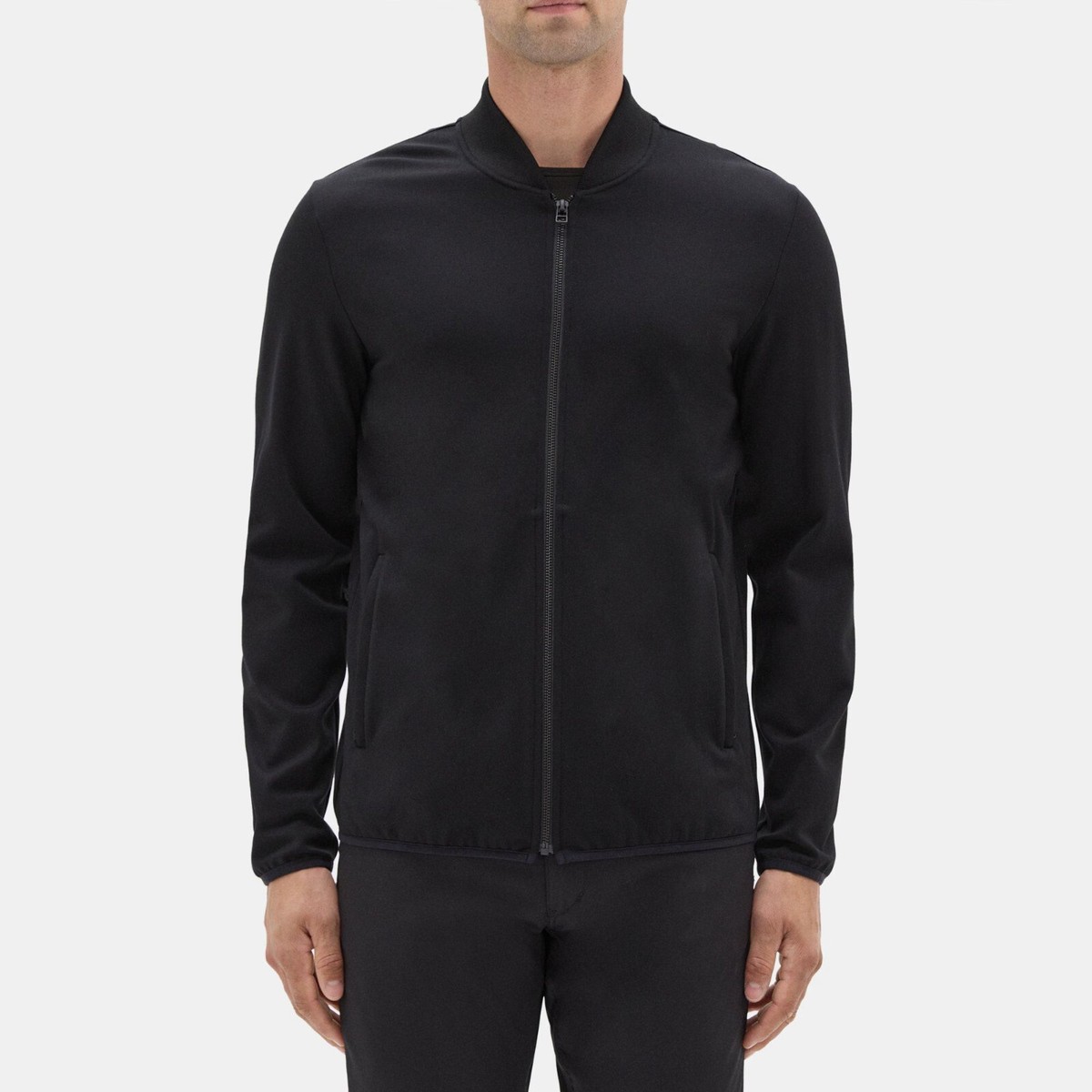 新品Theory Compact Crepe Zip Up Bomber Theory - Compact Crepe Zip Up Bomber / コンパクトクロップド