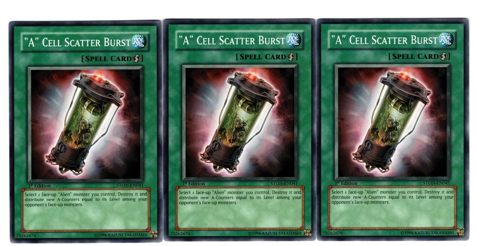 Yugioh- 3X "A" Cell Scatter Burst - Common - 1st Edition - STON-EN041 - NM - Image 1 of 1