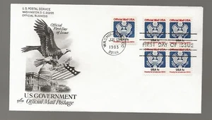 US Scott #O127 & O130, First Day Cover 1/12/83 Washington Block/Single Official - Picture 1 of 1