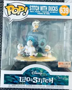 VINTAGE FUNKO POP! RIDES: DISNEY STITCH W/ DUCKS 6 INCH BOX LUNCH EXCLUSIVE - Picture 1 of 3