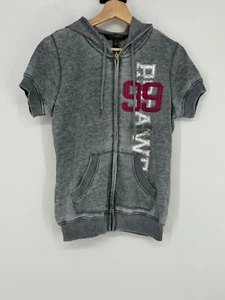 Rocawear Gray Pink White Vintage Y2K Hoodie Sweatshirt Women's Size Large - Picture 1 of 15
