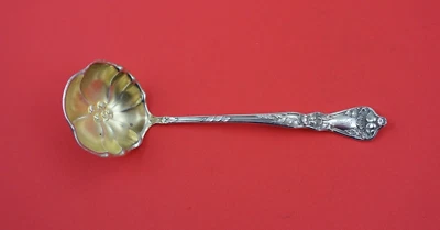 Cucharón de salsa de plata esterlina Poppy by Baker-Manchester con flor en tazón GW 5 3/4" Foto 1 de 2