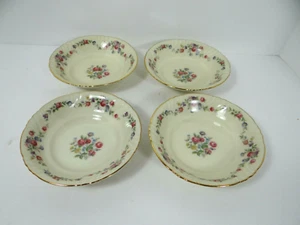 Thomas Ivory THO293 Berry Sauce Bowls Set of 4 Pink Blue Spray Floral Bavaria - Picture 1 of 8