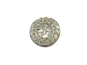 BOTTONE GIOIELLO ARGENTO E STRASS CM 2,5 - Foto 1 di 2