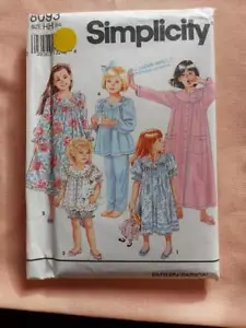 Camisón, bata y pijama largo o corto para niños Simplicity 8093 talla 3-6 - Imagen 1 de 2