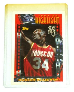 1992-93 Highlight Topps Hakeem Olajuwon Houston Rockets #2 - Picture 1 of 12