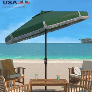 9ft Market Crank Tilt Patio Umbrella Outdoor Garden Pool Side Shade Canopy New - Picture 1 of 4