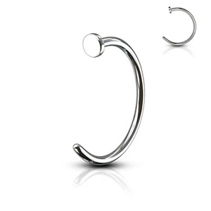 Nose Hoop Ring Steel 20 Gauge 5/16" - Picture 1 of 6