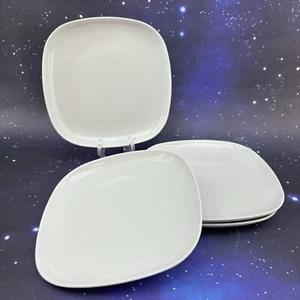 PAIR OF NEW IKEA 365 Square 7” Salad Bread Plates Susan Pryke White 13286 Turkey - Picture 1 of 9