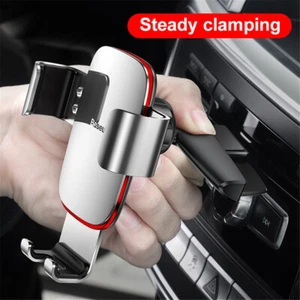Baseus Car CD Slot Gravity Phone Holder Aviation Alloy GPS Cradle Mount Stand - Picture 1 of 24