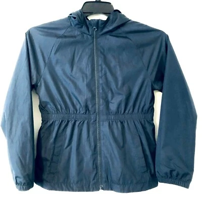 GAP Kids Windbreaker Navy Blue Lightweight Jacket Size XL w/ Hood Zipper Girls - Image 1 of 4